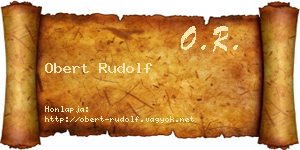 Obert Rudolf névjegykártya